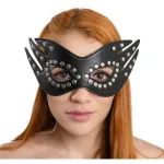 Antifaz Mascara De Ojos Cuero Encaje