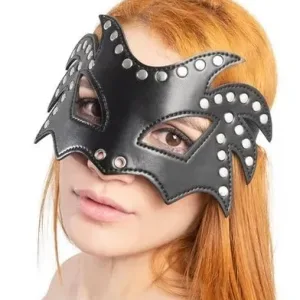 Antifaz Mascara De Ojos Cuero Encaje