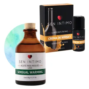 Lubricante Intimo Caliente Sabor Crema Whisky + Aceite Corporal
