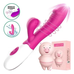 Vibrador Dildo Consolador Punto G Estimulador Clitoris Pezones Cerdito