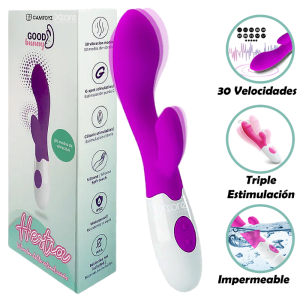 Vibrador Consolador Doble Estimulacion Conejo 30 Velocidades