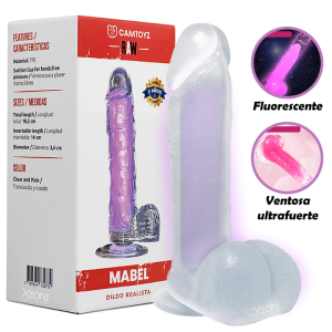 Dildo Pene Consolador Fluorescente Brilla Oscuridad Ventosa