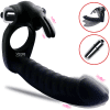 Anillo Vibrador y Consolador Frodo Negro