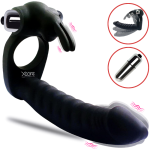 Anillo Vibrador y Consolador Frodo Negro