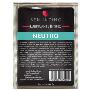 Lubricante Intimo Sen Neutro Natural Sachet