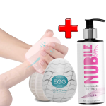 Huevo Masturbador Masculino Realista + Lubricante Neutro