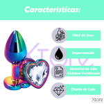 Plug Anal De Lujo Corazón Tornasol Iniciador Acostumbrador Anal 352 515d66ab274ba612solari204