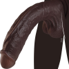 Dildo Realista Grande Negro Consolador Silicona Medica 28cm Chupa