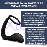Anillo Pene Retardante con Masajeador Plug Anal Prostata