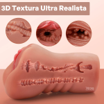 Vagina Masturbador Consolador Masculino Realista 4D Ano