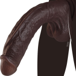 Dildo Realista Grande Negro Consolador Silicona Medica 28cm Chupa