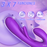Dildo Vibrador Punto G Y Clitoris con Lengua Consolador Recargable 487 45d57bf61e23cca7morado20lengua202.fw 3