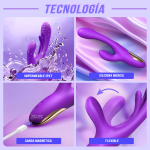 Dildo Vibrador Punto G Y Clitoris con Lengua Consolador Recargable 487 b531f3b069ed907cmorado20lengua205.fw 3